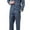 Blue Check, variant on Loriano Lucciani Men's LCN18 Slim Fit Suit - Navy Check - 52L