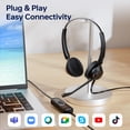 thumbnail image 2 of Blucalm Noise Cancelling Headset with Microphone for Work, Wired Computer Headset for PC/Laptop, Call Center, Work from Home, Teams, 2 of 10