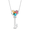 Silver, variant on Women's Finecraft 3/4 cttw Enhanced Rainbow Topaz Key Pendant in Sterling Silver, 18" 2"