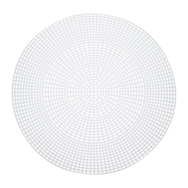 Unique Bargains 4pcs 11' Plastic Mesh Canvas Sheet 5 Count Round Needlepoint Blank Canvas for Embroidery, White
