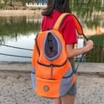 thumbnail image 4 of Amdohai Pet Backpack Portable Travel Bag Front Chest Bag Berathable Mesh Drawstring Design Outdoor Pet, 4 of 7