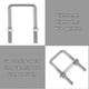 thumbnail image 3 of Square U-bolts U-bolts, 70 X 110 Mm Stainless Steel U-bolts, M8 U-bolt With Nut Frame Plate And Washer, M8 U-bolt For Fastening Boards And Pipes (70 X, 3 of 5
