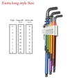 thumbnail image 1 of 9Pcs L Types Hex Key Wrench Screwdriver Set Ball End Hand Repair Tool, 1 of 7