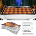 thumbnail image 5 of Disketp Windshield Sun Shade, Car Sun Shade For Front Window Fall Buffalo Plaid Sunshades Sun Visor Protector Blocks Uv Rays Foldable, 5 of 9