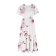 thumbnail image 3 of Puntoco Vestido Midi De Moda Para Mujer Vestido Con Cuello Redondo Y Manga Corta Con Doble Bolsillo Y Estampado De Flores Color L,Regalos Para Mujer Joven, 3 of 5