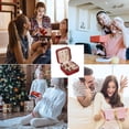 thumbnail image 5 of Travel velvet jewelry box, small portable organizer box with mirror, girl's mini gift box, ringoxblood red, 5 of 5