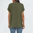 thumbnail image 6 of SUNBS Women's Oversized Tops Business Casual Short Sleeve T-Shirt Summer Blouses, 6 of 7