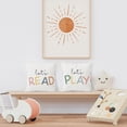 thumbnail image 5 of Kids Playroom Decor,Classroom Pillows Cover,Let''s Read Play Decorative 18 x 18 Throw Pillow Cover,Lets Play Read Kids Reading Corner Room Playroom Nursery Decor Set of 2 Pillowcase (White-2), 5 of 5