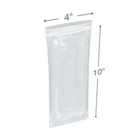International Plastics CZ20410 4 x 10 in. ClearZip Lock Bags, 0.002 Gauge - Case of 1000