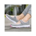 thumbnail image 2 of Wide Width Mary Jane Shoes Women's Casual Walking Runing Sneakers Flat Shoes Outdoor Walking Women's Velcro Casual Single Shoes, 2 of 9