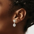 thumbnail image 2 of Auriga Fine Jewelry 925 Sterling Silver Oval Dangle Post Earrings for Women, 2 of 5
