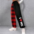 thumbnail image 2 of Uuszgmr Valentine'S Day Love Print Casual Pants For Women Casual Sweatpants With Pockets High Waist Pants Black,Size:S-Xxl, 2 of 4
