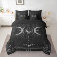 thumbnail image 2 of jejeloiu Stars Moon Pattern 7 Pieces Bedding Comforter Set,Boho Bohemian Theme Full Bedding Set,Galaxy Starry Sky Fitted Sheet Flat Sheet For Girls Boys,Ultra Soft Home Decor Reversible, 2 of 8