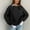 Solid Color, variant on EGNMCR Sweaters for Women Women's Sweater New Loose Round Neck Solid Color Long-Sleeved Lazy Style Knitted Sweater