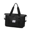 thumbnail image 2 of Expandable Travel Duffel Bag Large Capacity, 2-Layer Weekender Carry On Tote with Trolley Sleeve, Waterproof Gym Sports Overnight Packing Cube Organizer for Airplane Flight Luggage, 1Pc, 2 of 6