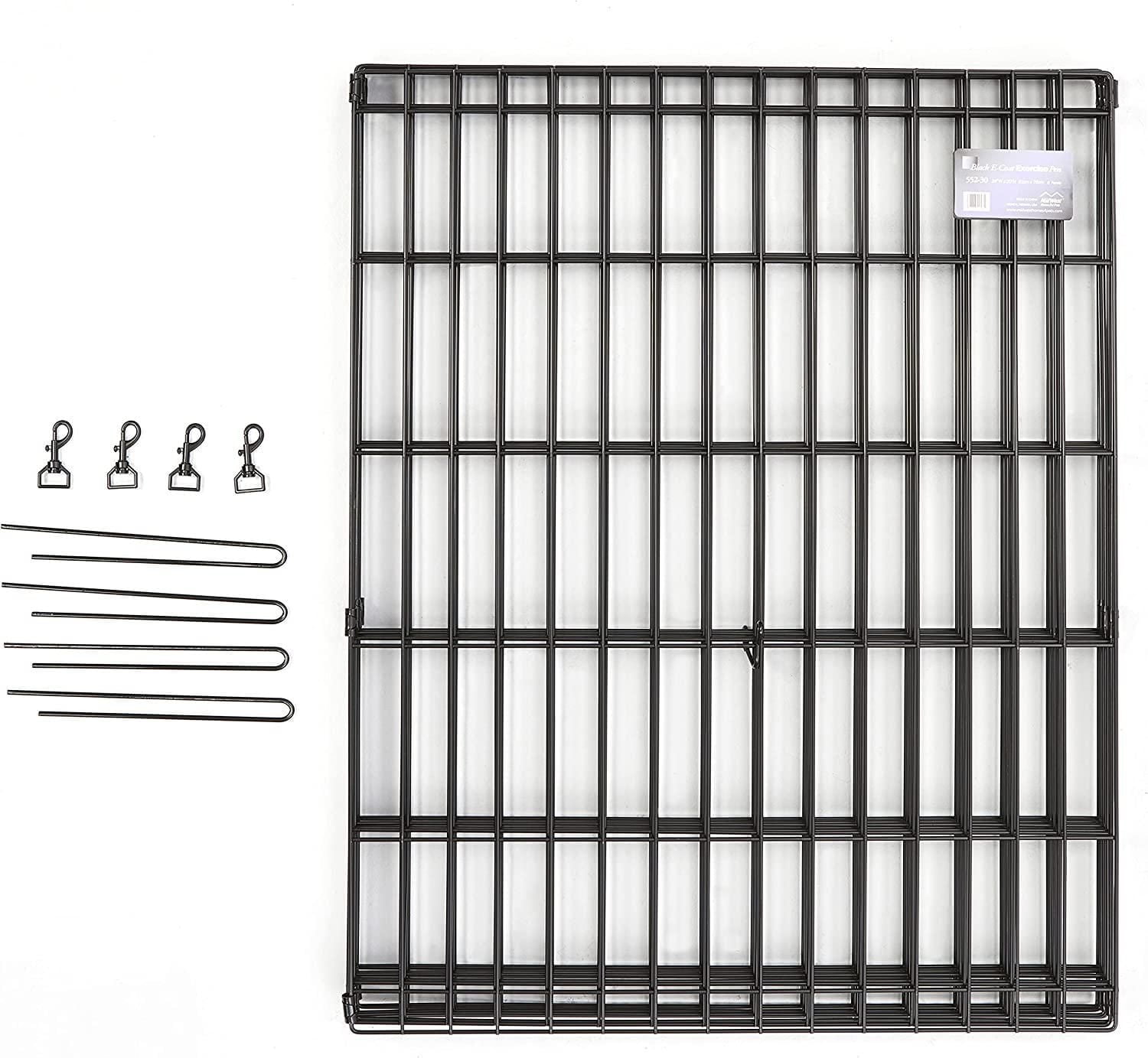 MidWest Black Exercise Pen No Door 8 Panel