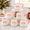 Pink-6-11 oz, variant on Pink Santa Ceramic Coffee Mugs, 16 oz, Set of 6, Holiday Drinkware