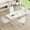 1 Table+4 White Chairs, variant on NYEESS 7-Piece 55" White Dining Table Set with 6 Chairs, High Gloss MDF Top, Modern Style for Dining Room or Kitchen