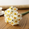 thumbnail image 5 of 1 Bouquet Fake Flower No-watering Easy Care Weather-resistant Outdoor Indoor Artificial Narcissus Flower for Living Room, 5 of 7