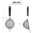 thumbnail image 2 of 18/8 Stainless Steel Mesh Strainer: U-Taste 5.5 Inch Kitchen Fine Mesh Sieve Food Colander with Riveted Sturdy Silicone Handle and 30 Mesh Hole for Straining Flour, Pasta, Fruit, Quinoa (Black), 2 of 11