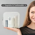 thumbnail image 4 of ​2-Pack Waterproof Silicone Makeup Bags, Travel Cosmetic Organizer, Clear Washable Zipper Toiletry Bags (Pink & White)​​, 4 of 6