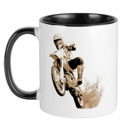 

CafePress - Dirt Bike Wheeling In Mud Mug - Ceramic Coffee Tea Novelty Mug Cup 11 oz
