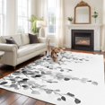 thumbnail image 2 of Area Rug 5'x7', Grey Eucalyptus Leaves Non-slip Runner Rug Carpet for Bedside, Weeping Spring Botanical Summer Washable Outdoor Indoor Area Rugs Mat for Entryway/Living Room/Bedroom/Kitchen/Office, 2 of 9