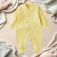 thumbnail image 2 of Krdevn Soft Bodysuit Front Snap Closure Pajama for Baby Boys Full Outfit with Built In Mittens and Non Socks for Comfort and Warmth,Kids Clothing,6-9 Months, 2 of 5