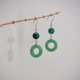thumbnail image 5 of Pendientes de plata 925 pendientes colgantes verdes para mujer, 5 of 7