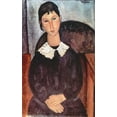 thumbnail image 2 of Modigliani, Amedeo 17x24 Gold Ornate Wood Framed with Double Matting Museum Art Print Titled - Portrait of Elvira, 2 of 4