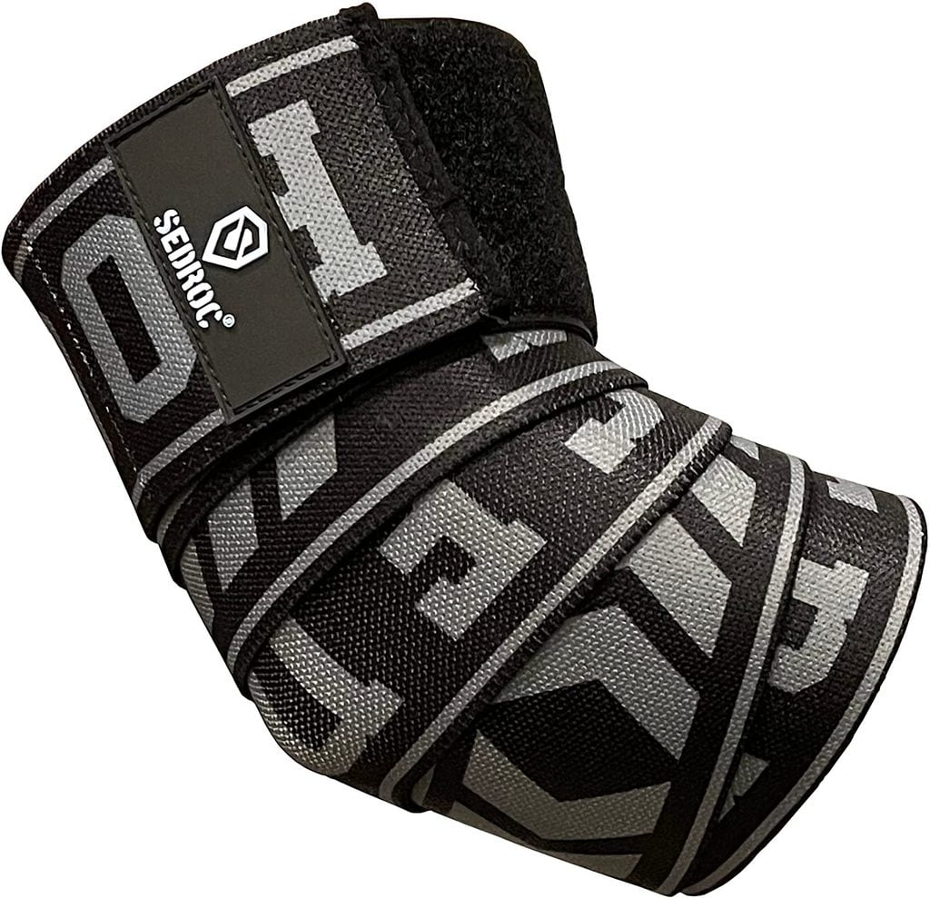 Sedroc Pro Elbow Wraps for Weightlifting Powerlifting Bench Press Gym Straps