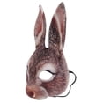 thumbnail image 3 of Couverture de Visage d'Animal de Pâques Demi-Visage Lapin pour Costume de Mascarade Accessoires de Cosplay de Fête, 3 of 6