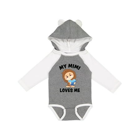 

Inktastic Cute Bigfoot My Mimi Loves Me Gift Baby Boy Long Sleeve Bodysuit