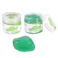 thumbnail image 4 of Pegamento de limpieza suave multiusos para coche, herramienta limpiadora de polvo y suciedad para salpicadero de goma (verde + verde), 2 uds., 4 of 8