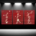 thumbnail image 2 of Hieng Christmas Art PrintsSnowflake & 'Let It Snow,Joy,Neol' Canvas Posters Red Quotes Wall Decoration for Living Room & Bedroom Decores(only canvas), 2 of 6