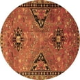 thumbnail image 1 of Ahgly Company Indoor Round Persian Brown Traditional Area Rugs, 4' Round, 1 of 4