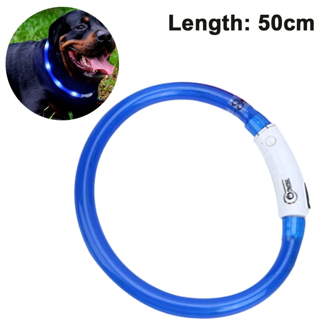Collar de perro LED, Collar de perro de mascota brillante recargable por USB para seguridad nocturna, Collar de luz de moda para perros pequeños, medianos y grandes Xemadio 2034483-4