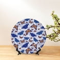 thumbnail image 6 of Salouo Butterflies1 Pattern Bone China Decorative Plate,Holiday Decor Decorative Ceramic Plates with Stand Elegant Home DéCor for Hallway/Living Room/Bedroom-6in, 6 of 6