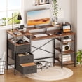 thumbnail image 3 of Ktaxon Manicure Table with Charging Station, Nail Makeup Desk, Storage Beauty Salon Workstation, Computer Desk Brown, 3 of 8