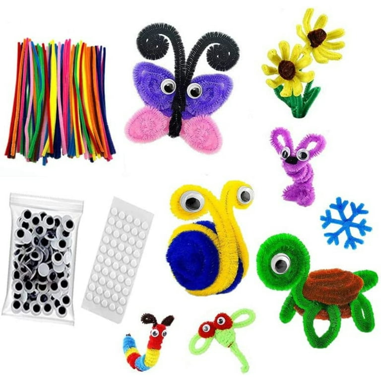 300 Pcs Arts and Crafts Kit for Kids Ages 4-8 - Create 21 Animal and Flower Figures, Gift Set for Boys/Girls, Size: 30.6 x 11.6 x 4.4 cm