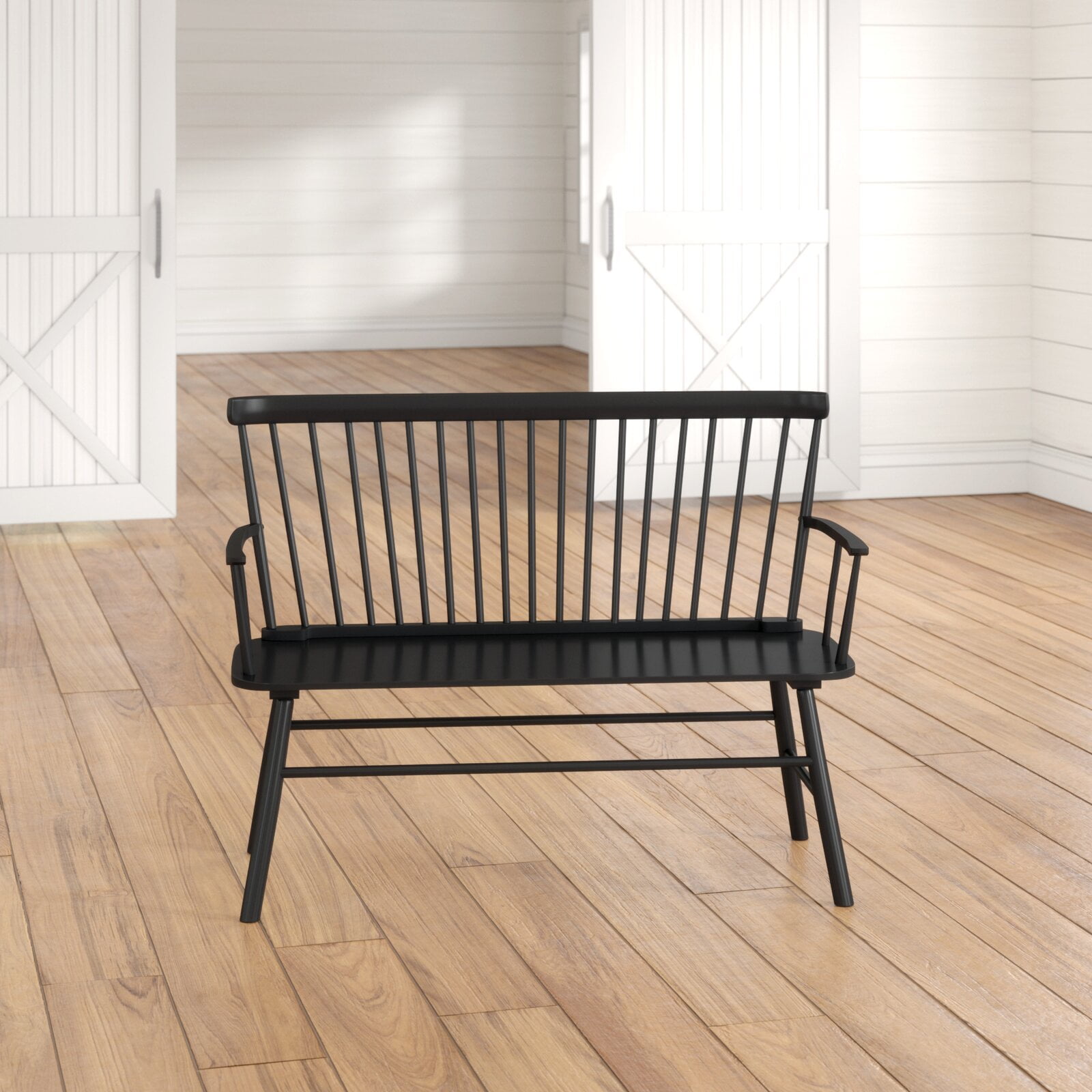 Carnany Lower Wood Bench Main Material Solid Wood 17.25 H