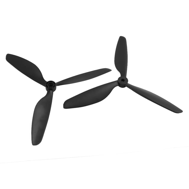 Hélice CCW de 3 palas negra 9045 para avión modelo RC con diámetro de eje de 6 mm 2 piezas