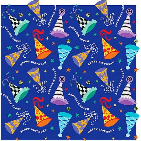 Unique PRNTGW-43194 Printed Gift Wrap 30'' Wide 5 Foot Roll