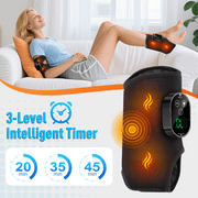 2PCS Foot Massager with Heat & Vibration, Cordless Ankle Brace Wrap Massager , 6 Temperature Settings, 3 Timer & Speed Levels, Adjustable Strap for Ankle Calf