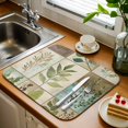 thumbnail image 3 of Dish Drying Mat for Kitchen Countertop, Vintage Leaves Absorbent Microfiber Dish Mat Reversible Quick Dry Non Slip Draining Mat Kitchen Drying Pad for Dishes, Utensils 16x18 Inch Nature Plant, 3 of 9