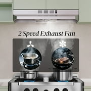 FIREGAS Range Hood 30 inch Under Cabinet Range Hood with 2 Speed Exhaust Fan, 290 CFM,Stainless Steel