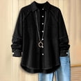 thumbnail image 4 of Denim Jackets for Women Tassel Brushed Long Sleeve Button Up Casual Open Front Jean Coat with Pockets, 4 of 9