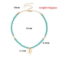 thumbnail image 3 of Collier Ras du Cou Perlé Fait Main Bohème Collier Ajustable Coloré Coquillage Surfeur Colliers Plage Pooka Boho Tendance Collier Été Mode Collier Initiale Perle Collier Packs de Colliers Y Collier pour, 3 of 4