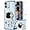 Only for iPhone 12 Mini-Yuan Blue, variant on for iPhone 12 Mini Case Astronaut Cute for Women Girls Girly Unique Black Phone Cases with Astronaut Hidden Stand Kickstand 6D Design Cover for iPhone 12Mini 5.4 inch