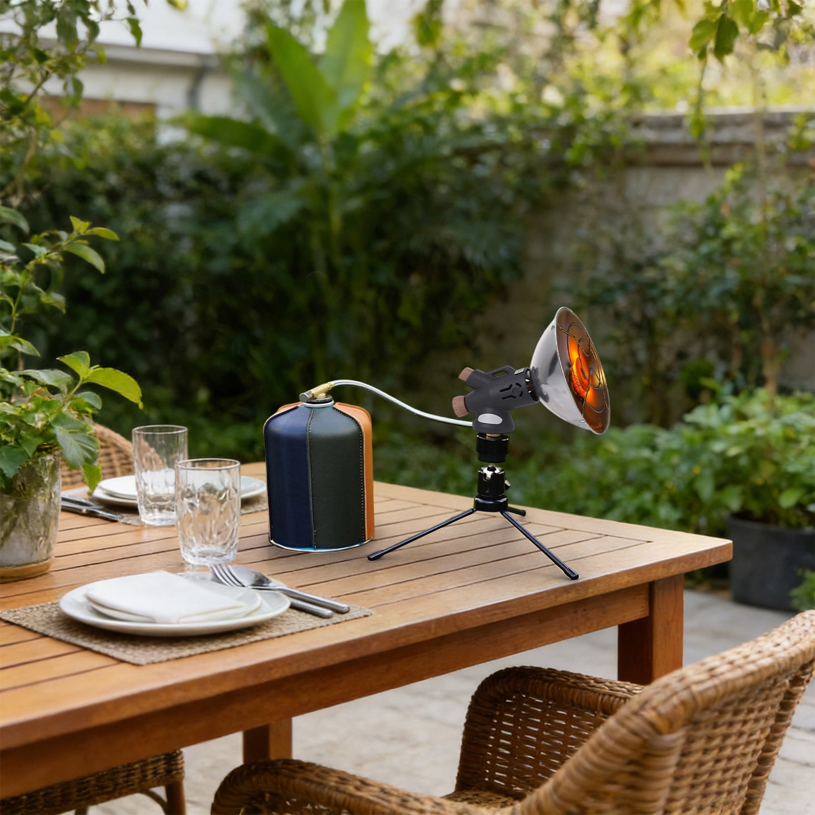 ufeghfjh Portable Gas Heater for Outdoor Camping Mini Sun Heating Stove with Desktop Swivel Stand Winter Fishing Tent Use Gas Can Not Included